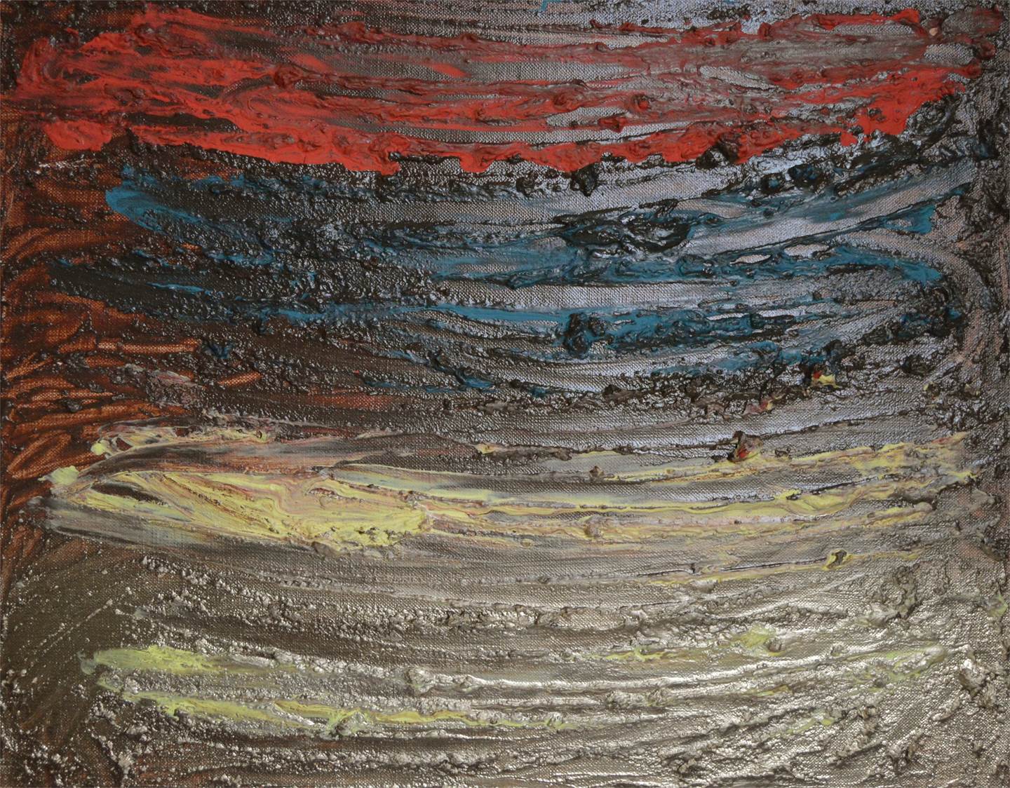 Color Mountain, original Resumen Técnica Mixta Pintura de Andrei Autumn