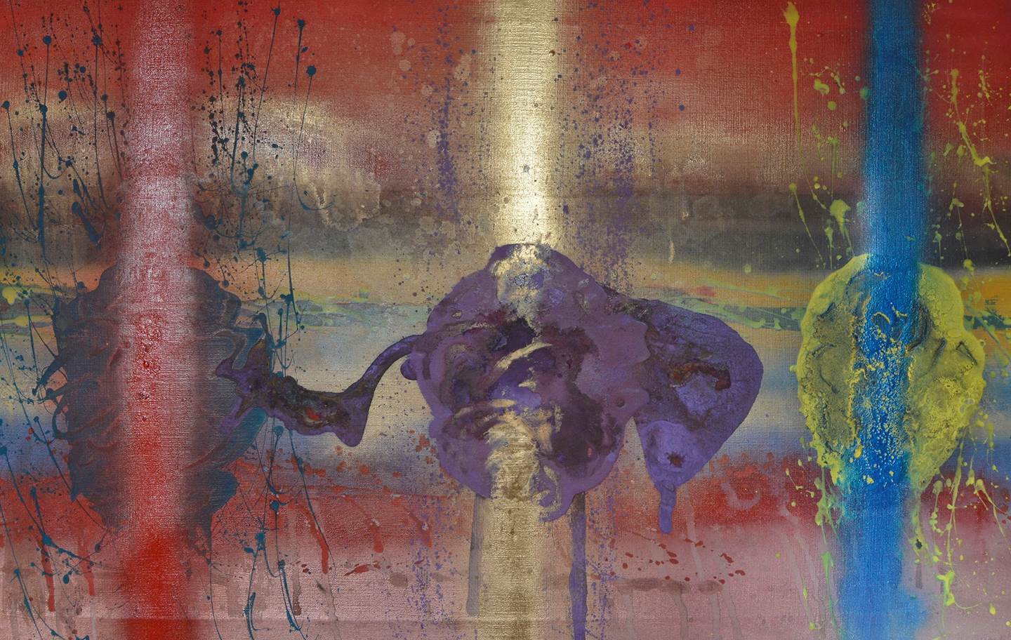 Three Rays, original Resumen Acrílico Pintura de Andrei Autumn